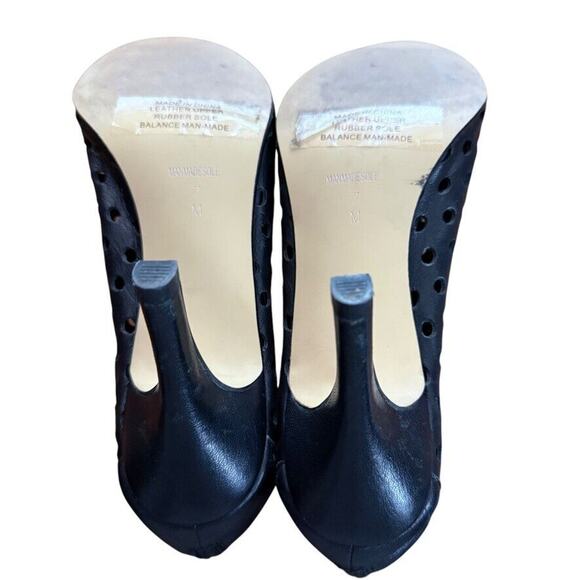 Vaneli Van Eli Womens High Heel Peep Toe Ankle Bootie Laser Cut Outs Leather 7 - Picture 15 of 16